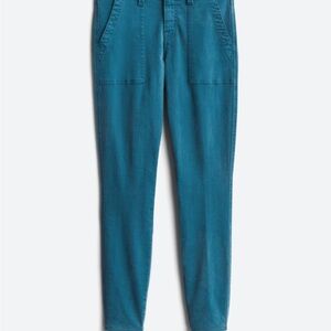 Cosmic Blue Love teal crop pants